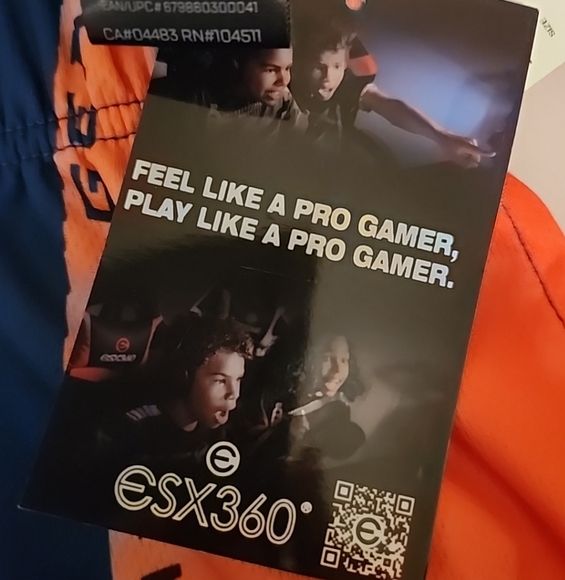 ESPORTS Gamer Boys Blue & Orange Cyber 360 ESX Outfit T-Shirt Top & Shorts Set - Picture 4 of 7